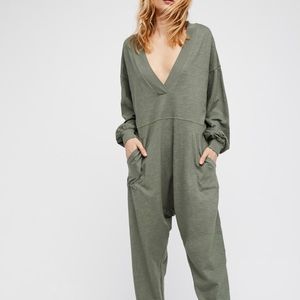 Free People Just Because Onesie Army Green